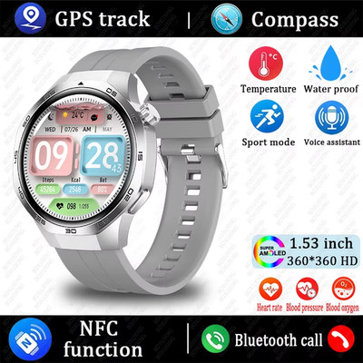 2025 New Watch 5 MAX Smart Watch HD AMOLED Screen NFC GPS Tracker Bluetooth Call