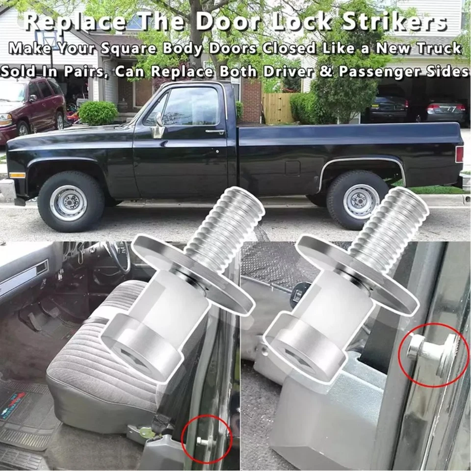 9601750 1971-1991 para camioneta Chevy GMC Blazer par de pernos de bloqueo de puerta Foto 4 de 4