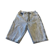 Nuovo Industriale Vintage Acid Wash Denim Jorts Shorts Floral Button Fly 7