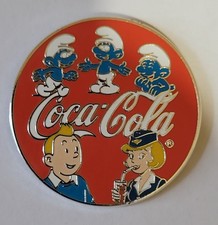 PINS PIN BD NATACHA TINTIN SCHTROUMPF COCA COLA KING STUDIOS PINS DORE ZAMAC