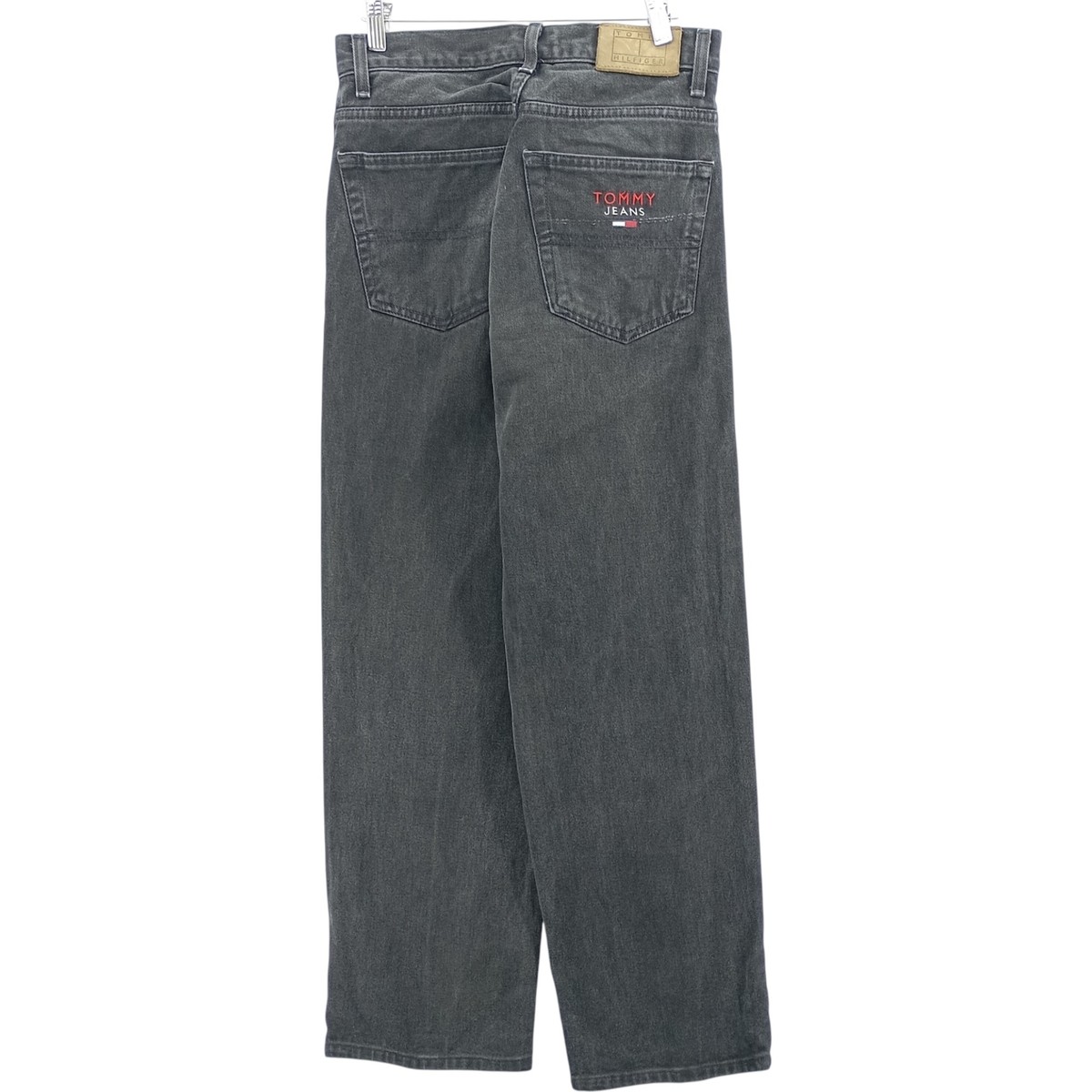 Vintage 2000'S Tommy Hilfiger Jeans Men's Black Tapered Denim Pants Size W30 thumbnail 2