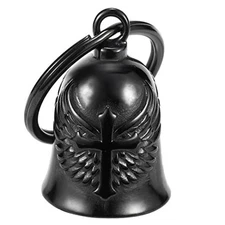 Motorcycle Cross Bell - Key Chain Biker Bells Protect the Rider - Black
