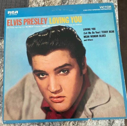 Elvis Presley vinyl record 'Loving You' 1957 vintage RCA Victor movie soundtrack
