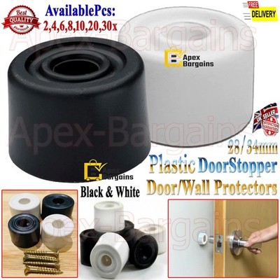 28/34mm Kunststoff Türstopper Boden Wandstopper montiert Schutz Schutz 1/2/10/30x