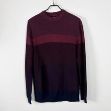 TNGT Men's Round Neck Knit Sweater - Size M, Burgundy
