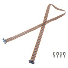IDC Rainbow Wire Flat Ribbon Cable DB25 Male to DB25 Female 59 Inch Length 2....