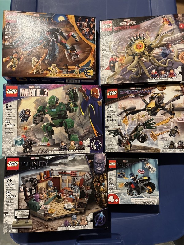Marvel Lego Lot - 76154, 76201, 76200, 76205, 76195, 76189