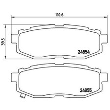 Satz Bremsbeläge Bremsklötze hinten für Subaru BRZ ZC6 Forester SJ | 24203558