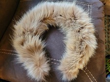 Genuine Fox Fur Collar Piece 29 In. Brown