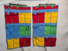 Vintage Classroom Hanging Pocket Organizer Re...