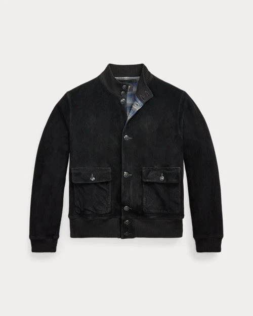 RRL Black Leather Outer Shell Coats, Jackets & Vests for Men for