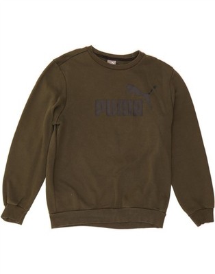 Puma Herren Graphic Sweatshirt Pullover Medium Khaki Baumwolle DU26