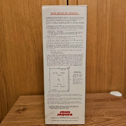 JAQUES INDOOR CROQUET SET BRAND NEW / UNUSED BOXED WITH INSTRUCTIONS 1995 - Picture 2 of 6