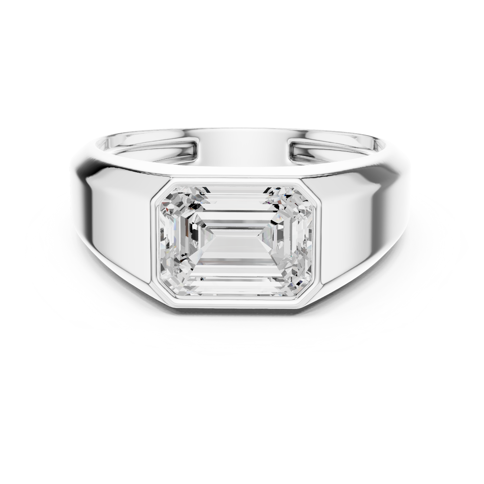 1.80Ct IGI Certified VS1  Lab Grown Diamond Men's Wedding Ring 14K White Gold