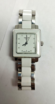 Tissot T-Cera T064.310A Women s White Ceramic Dial Quartz Swiss NOS Sapphire