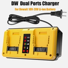 Dual Ports 90W Fast Charger for DeWalt 12V-20V MAX Lithium Battery DCB203 DCB204
