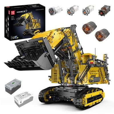 Mould King 17070 Raupenbagger Maschinen Excavator Gelb Klemmbaustein Spielzeug