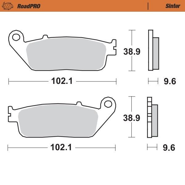 Moto Master 404001 - Roadpro Sinter Brake Pads Front For Honda Cb500f 2013-2021 Front - Image 2