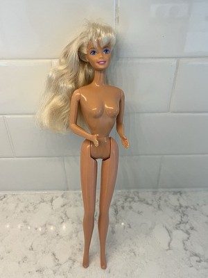 Vintage Nude *Barbie* Doll Blonde Hair w/ Bangs, Pink Lips,  TNT 90's