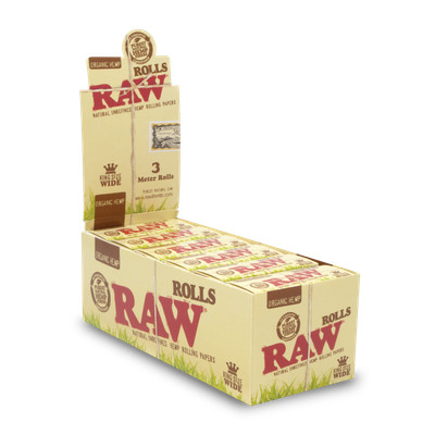 RAW Organic King Size Wide Hemp Rolls - 3 Meters