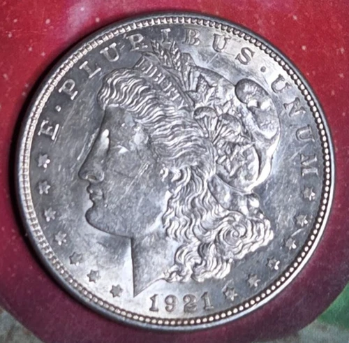 BEAUTIFUL MICRO "D" 1921-D MORGAN SILVER DOLLAR AU++ COLLECTOR GRADE