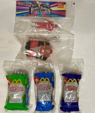 Lot of 4 NEW SEALED McDonald  s Power Rangers Happy Meal Toys 1995  2000 MMPR