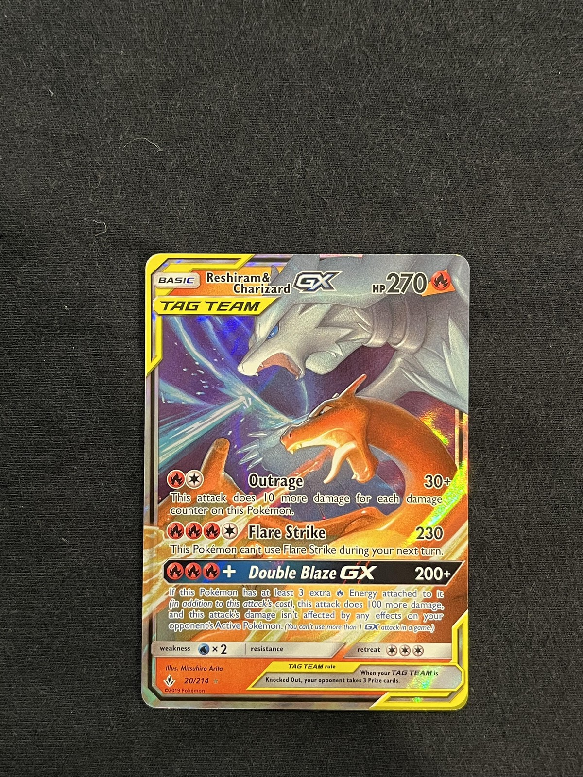 Reshiram & Charizard GX #20/214 SM - Unbroken Bonds Lightly played
