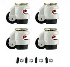 GD-60S Leveling Casters Adjustable Nylon Stem Mounted Caster 2200 lbs Set of 4