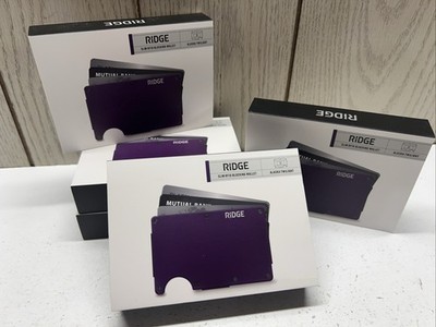 Ridge Slim RFID Blocking Wallet Alaska Twilight (Purple) Brand New Limited!