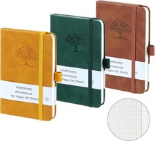 Small Notebook, Pocket Notebook, 3 Pack, Notebook A6,3.7" x Squared