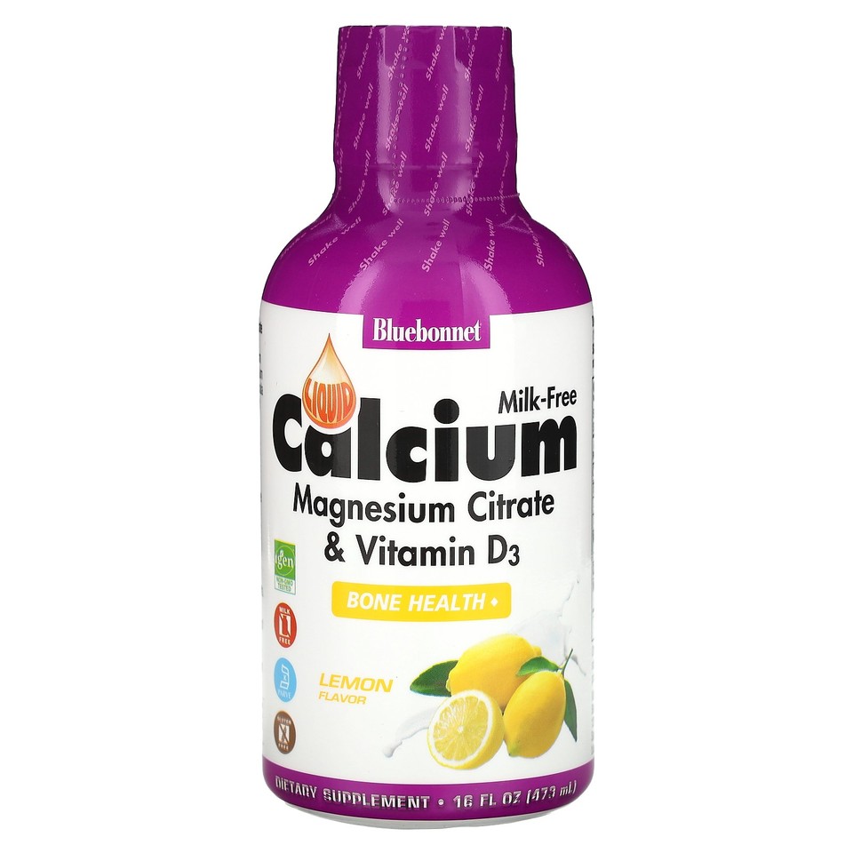 Liquid Calcium, Magnesium Citrate & Vitamin D3, Lemon, 16 fl oz (473 ml)