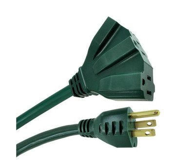 HDX 25 ft. 16/3 Tri-Tap Indoor/Outdoor Green Landscape Extension Cord NEW