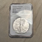 2025-W $1 BURNISHED AMERICAN SILVER EAGLE, 1 OZ .999 - NGC MS-70 OK