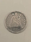 1854 Seated Liberty Silver Dime 10c