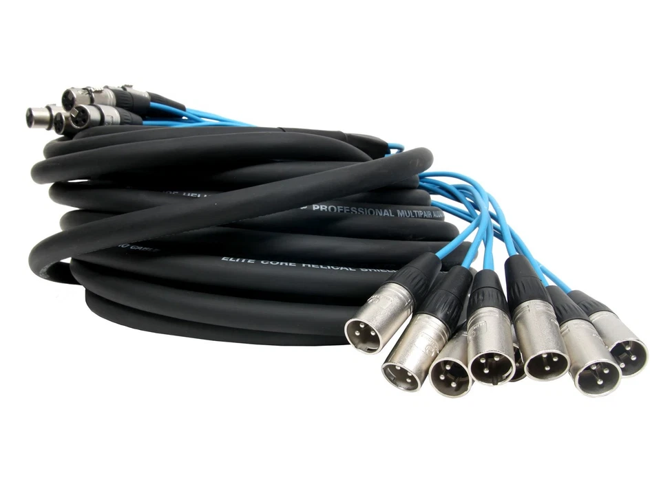 8 Channel 50 ft Shielded XLR Cable 24 AWG Low Oxygen Copper Elite Core - Image 2 of 4
