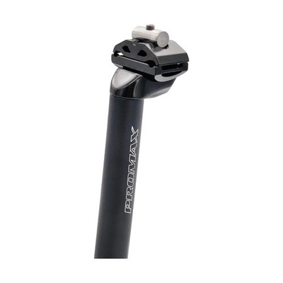 Ø 25.4 mm Promax Seatpost Aluminium Silver 400 mm Bicycle Black Matt