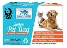 Sak® Extra Large Pet Poop Bags with Dispenser Made with Ocean Plastic 200 Count