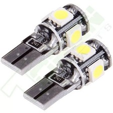 2 X Canbus Error Free White T10 194 168 5SMD 5050 LED bulbs License Plate Light