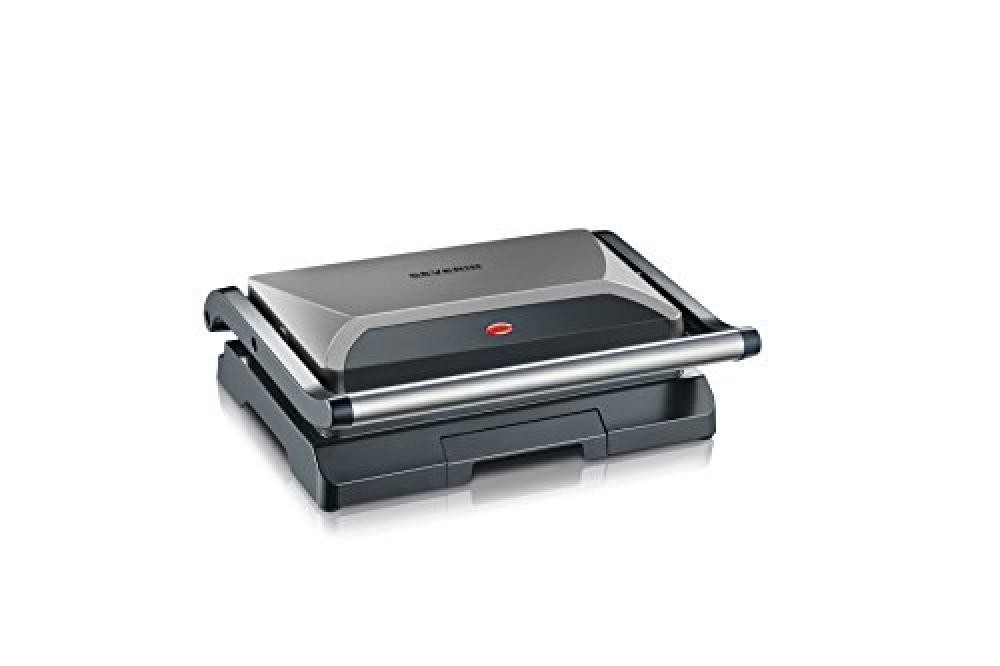 Severin KG2394 Grill Elettrico Compatto 800W - Piastra Panini e Carne