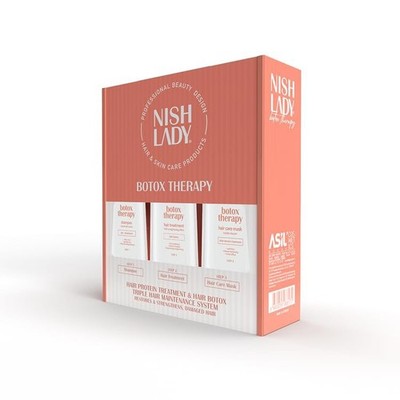 NishLady Botox Hair Treatment Therapy Set Pack of 3x 503ml