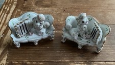 Paire (2) figurines caniche spaghetti céramique MCM années 50