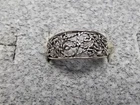 GRANDMA GRABE'S BEAUTIFUL VINTAGE 925 STERLING SILVER OPEN BACK 1.2G RING SIZE 3