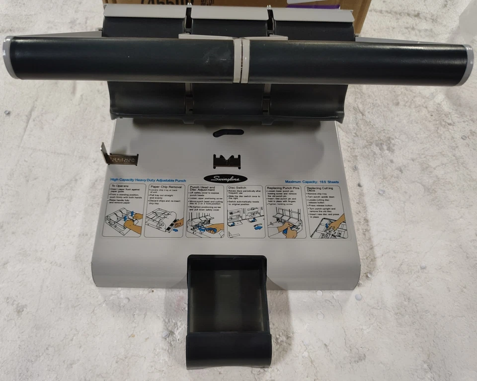 Пробойник Swingline 3 отверстия высокопрочный, емкость 160 листов перфоратор 3 кольца - Изображение 2 из 4