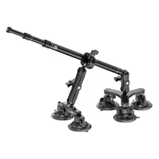 Car Triple Suction Cup Selfie Stick Mount For Insta360 X2/X3/X4/X5 OneRS DJI