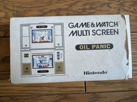 NINTENDO GAME AND & WATCH OIL PANIC w/BOX & Manual Booklet 1982 JAPAN