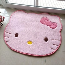 Area Rugs Kawaii Carpet Super Soft Area Rugs Cute Cartoon Kitten Face Pattern...