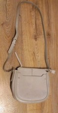 Next Ladies Crossbody Bag Beige Nice Condition Zip Up Handbag 