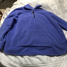 Janska Polartec Classic 200 Fleece Blue/wrap In Back/ Pocket Zipper Front Nwt