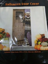 Halloween Door Cover Clown 30" x 72" Party Decor Trick or Treat Spooky