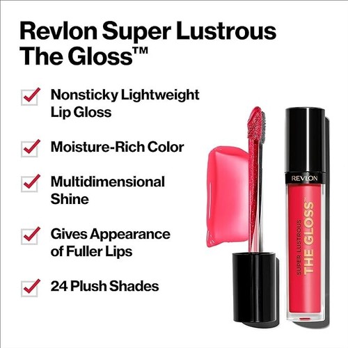 2x Nuevo Brillo Labial REVLON Alto Brillo #260 Rosy Future Super Lustrous - 0,13 oz (x2) - Imagen 12 de 12